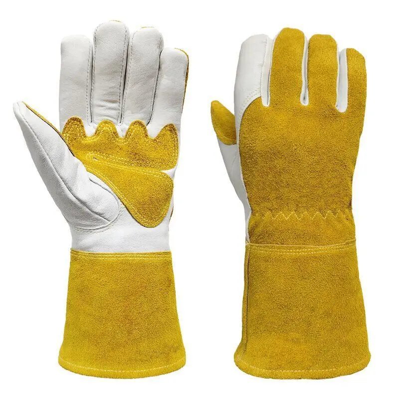 12 Inch Goatskin TIG Welding Gloves Safety Protection Accessories