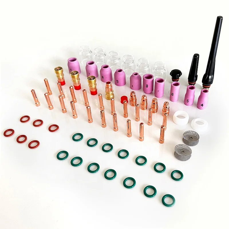 71pcs WP17 WP18 WP26 TIG Torch Ceramic Nozzle Gas Lens Collet Kit