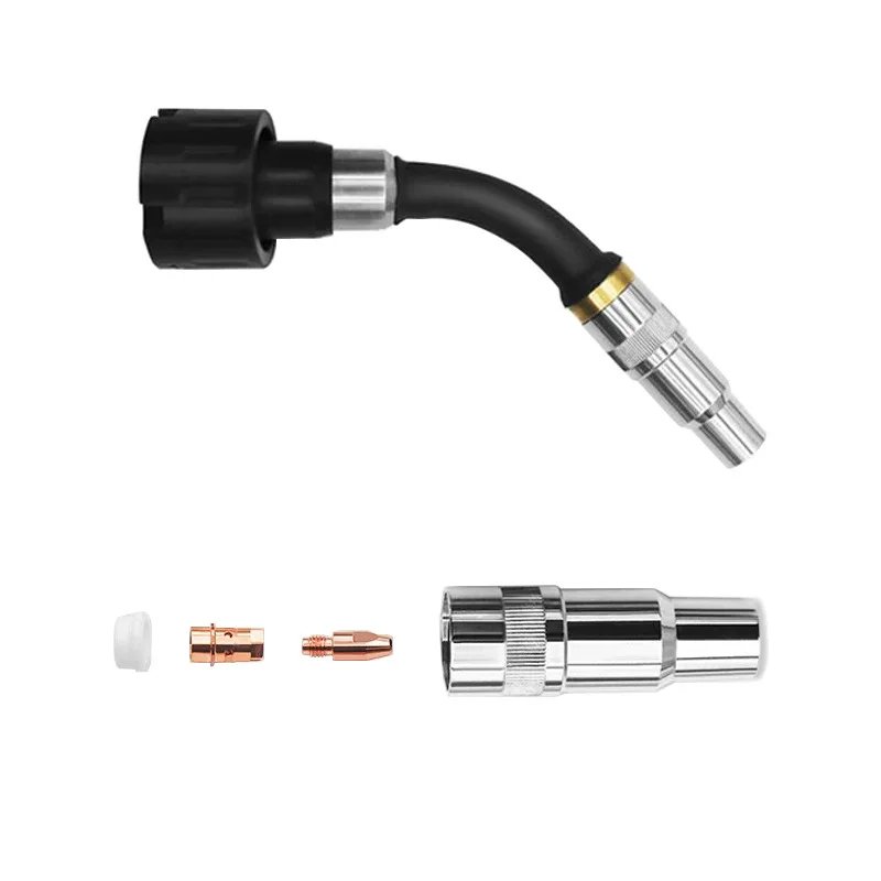 W-500A Robotic MIG Welding Torch Angled Copper Plated Torch Head
