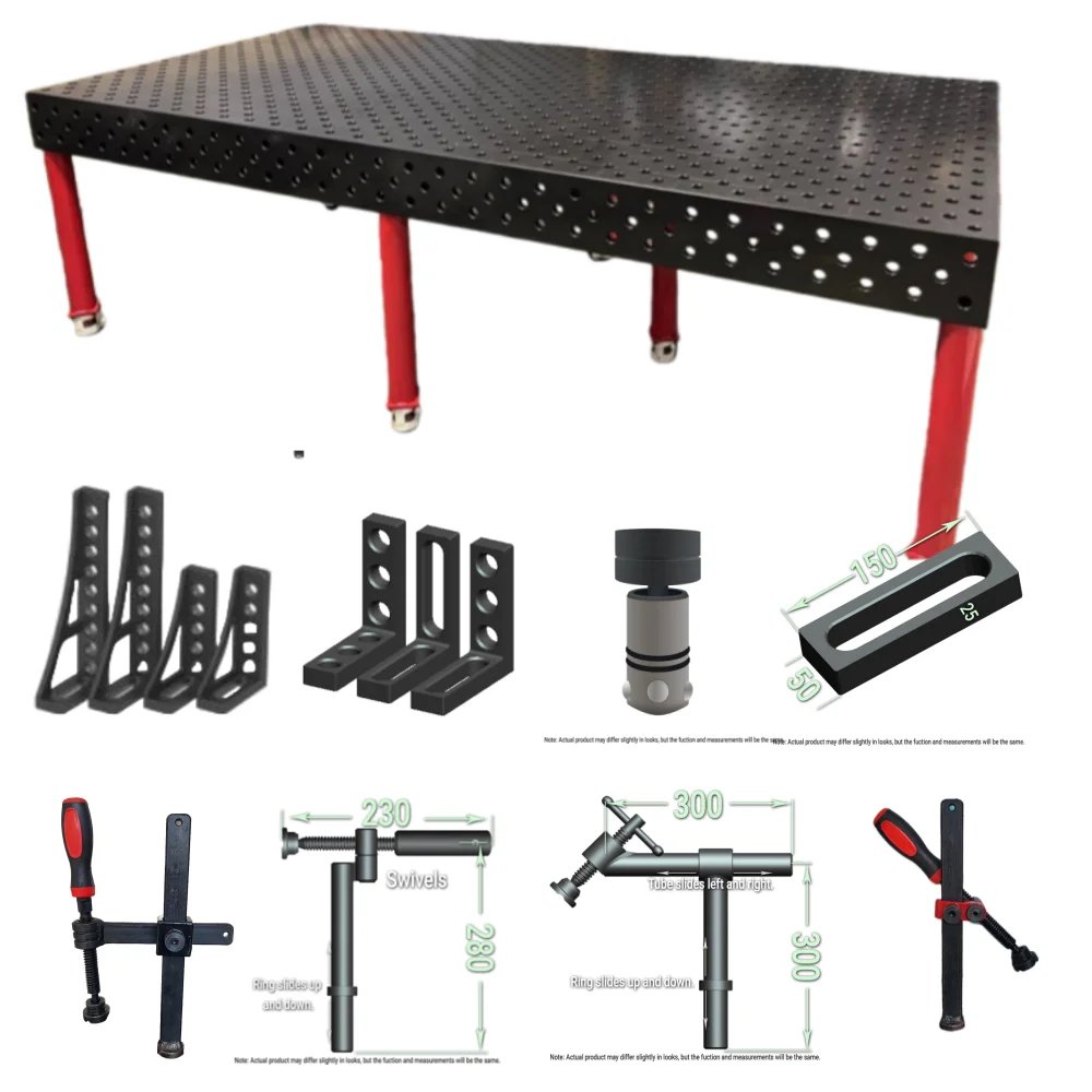 Welding Table Clamp Kit Cast Iron Steel Fixtures and Accessories