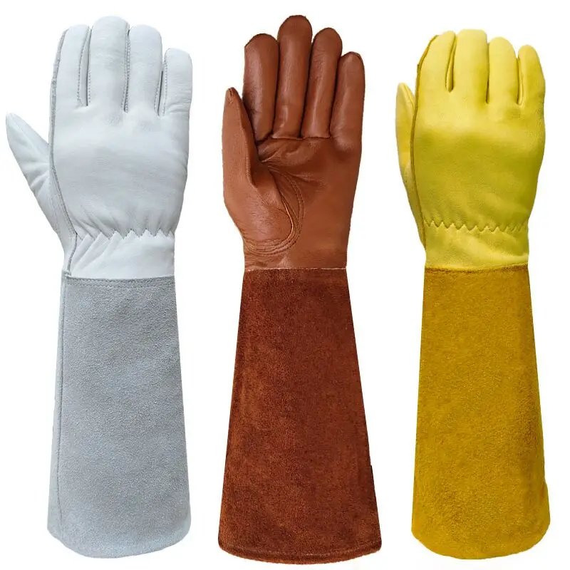 12 Inch Goatskin TIG Welding Gloves Safety Protection Accessories