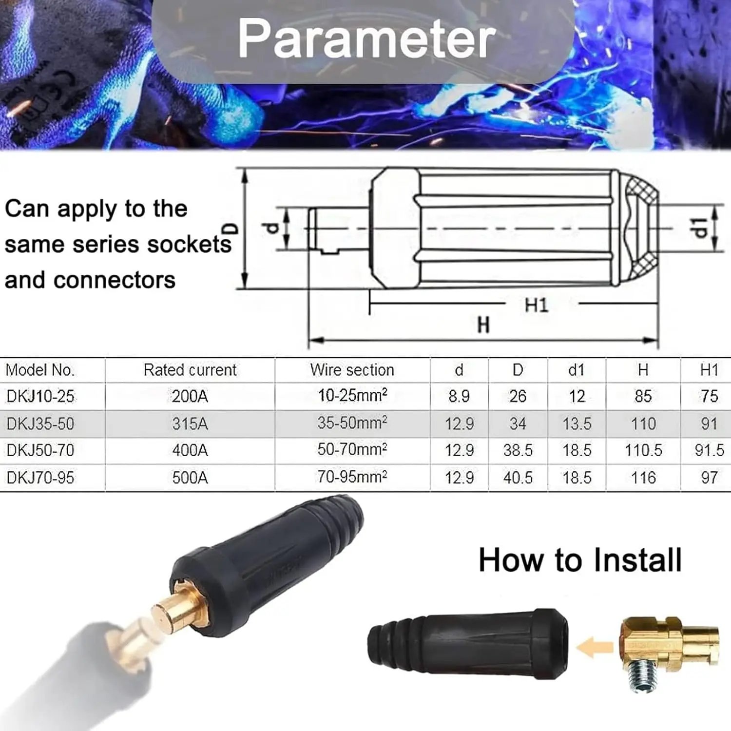 Welding Cable Quick Connector Female Connector Accessories