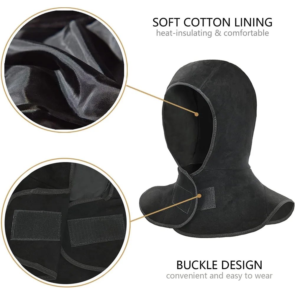 Flame Retardant Welding Hood with Neck Shoulder Protection Curtain