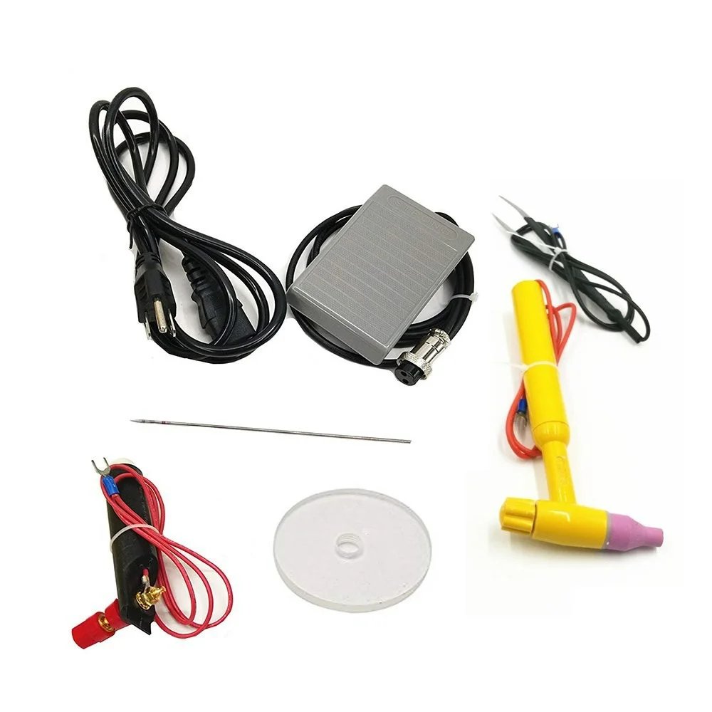 Jewelry Welder Accessories Foot Pedal Tungsten Needles and Pulse TIG Torch Kit