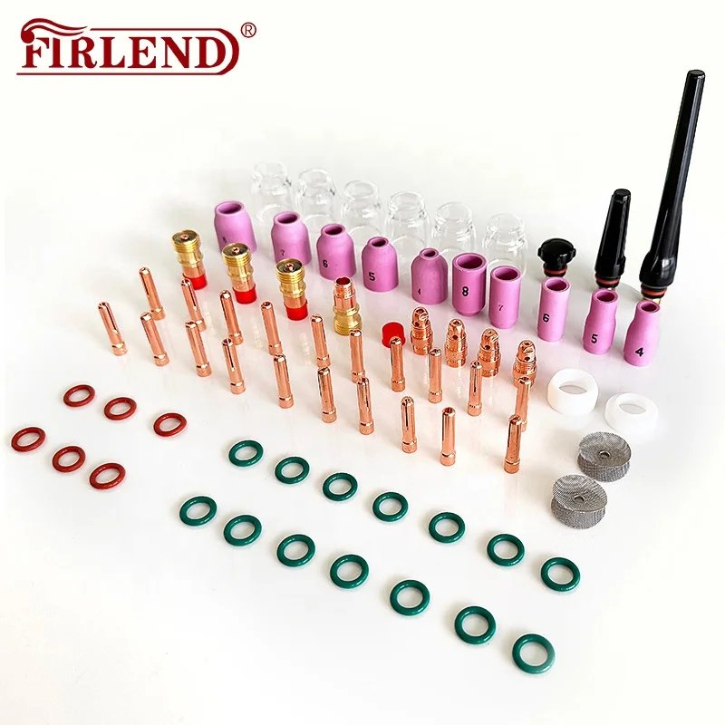 71pcs WP17 WP18 WP26 TIG Torch Ceramic Nozzle Gas Lens Collet Kit