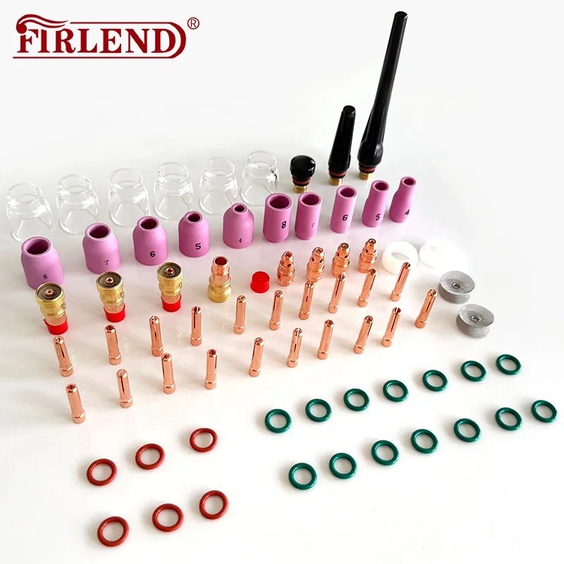 71pcs WP17 WP18 WP26 TIG Torch Ceramic Nozzle Gas Lens Collet Kit