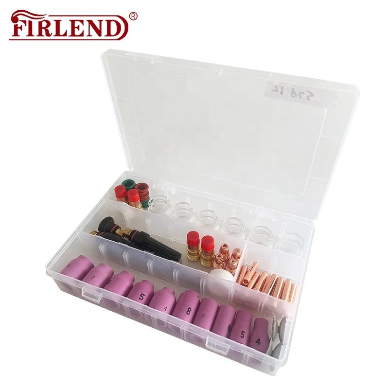 71pcs WP17 WP18 WP26 TIG Torch Ceramic Nozzle Gas Lens Collet Kit
