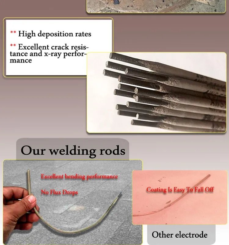 AWS E7018 Welding Electrodes 2.5mm 3.2mm Carbon Steel Rods
